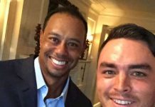 Rickie Fowler’s Snapchat Caption For His Selfie With Tiger Woods Says it All