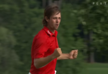 Aaron Baddeley’s Happy Gilmore-esque Celebration Was Only Missing the Bull Dance