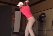 Watch What Happens When Dustin Johnson Uses His Driver Indoors (Hint: Things Break)