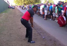 Jason Day Hits One From Just Off the Cart Path, High Fives Some Kid on His Way Out