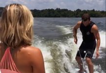 Brodie Smith Juggles Golf Ball While Riding Wakeboard