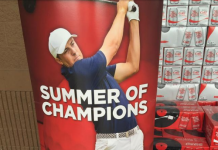 Coca-Cola’s Jordan Spieth-Branded Olympic Signage Still Appears in Some Stores