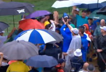 Rich Beem Chips In For Birdie, Celebrates With Gallery