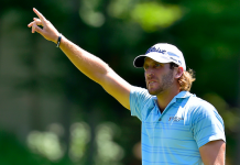 Vaughn, Loupe, Kelly Lead Travelers Championship After Round 1