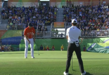 Justin Rose Does the Shaky Knee Dance After Clutch Par Putt