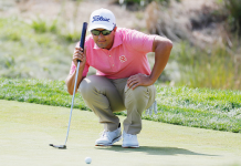 Adam Scott Drains Two 45 Foot Putts During Round 3 Of The Barclays
