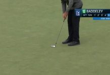 Watch Aaron Baddeley Putt With His Wedge During Deutsche Bank Championship