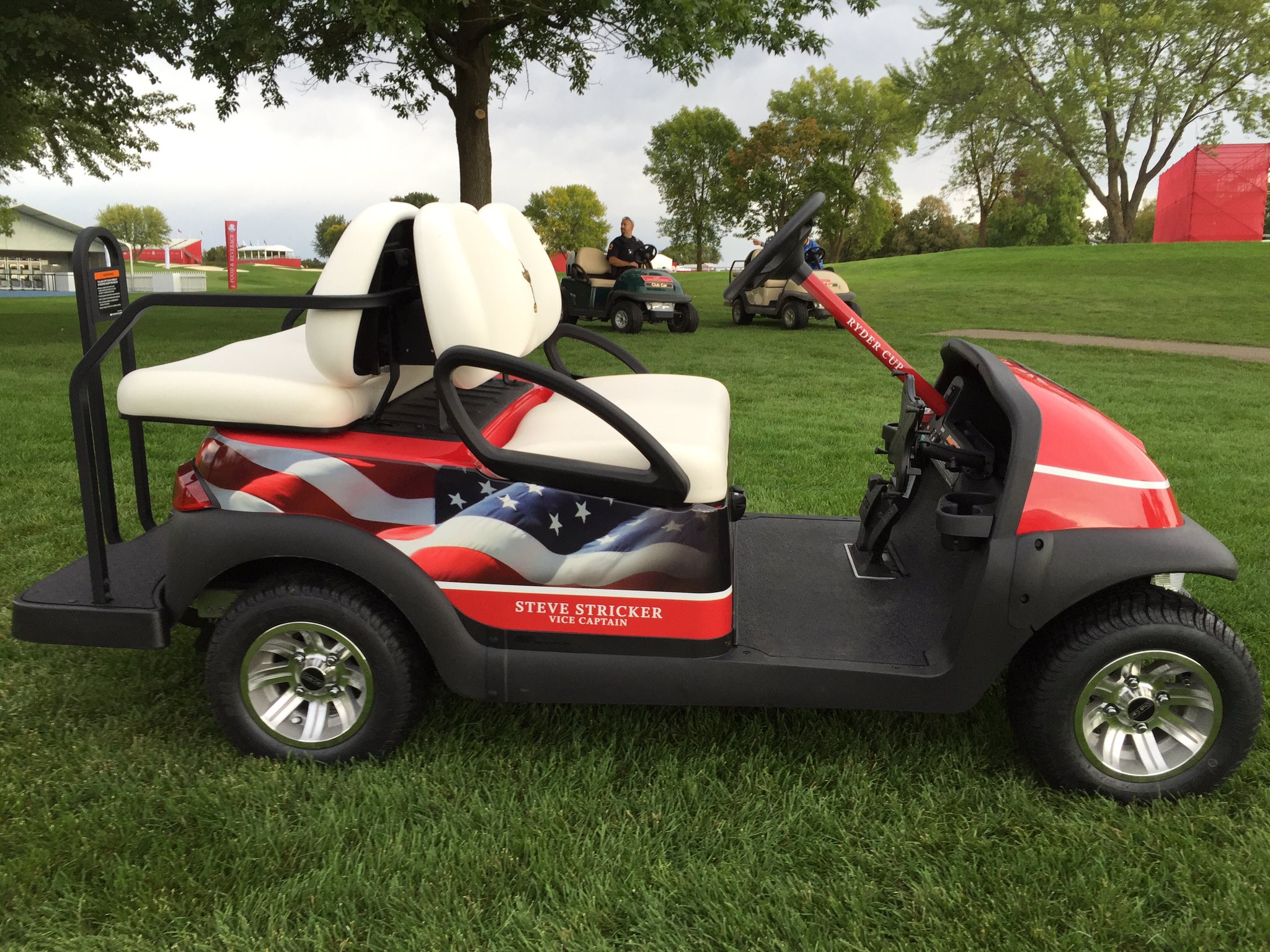 Steve Stricker's Personalized Ryder Cup Golf Cart is American as it Ge...