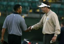 Watch Phil Mickelson Interupt Tiger Woods’ First Hole Introduction at 2002 Tour Championship