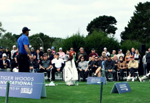 Tiger Woods Looks Healthy, Shows Off Famous 2 Iron Stinger at TWF Clinic