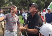 Phil Mickelson Shows Off Champagne Poppin’ Skills