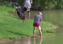 James Heath Takes Shot From Water In Underwear