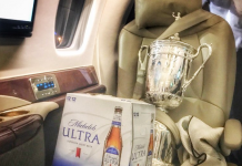 Koekpa, DJ Party With the U.S. Open Trophy