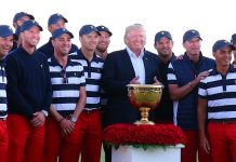 President Trump Tees It Up With Thomas, Berger and Herman President of the United States Donald Trump