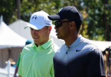 Captioned: “Tiger and Me Have 79 Wins Combined” Jordan Spieth Tiger Woods