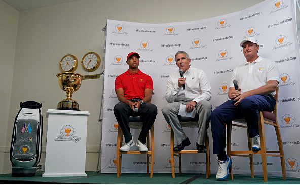 Tiger Woods and Ernie Els Presidents Cup captains 2019 matches in Melbourne