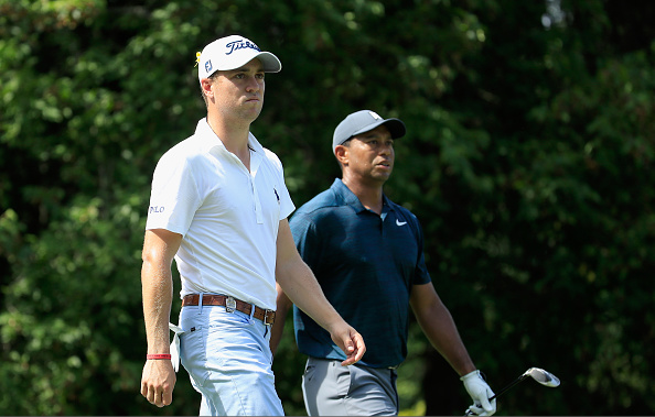 Justin Thomas and Tiger Woods