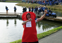 ‘Postman’ Poulter Celebrates Ryder Cup Victory Wearing Post Box Costume Ian Poulter Postman Post Box Ryder Cup