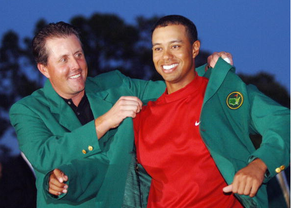 Tiger Woods Phil Mickelson 2005 Masters
