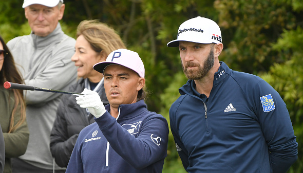 Dustin Johnson and Rickie Fowler