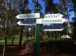 Masters Tournament Patron Signage at Augusta National Golf Club
