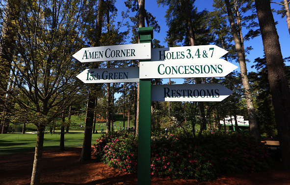 Masters Tournament Patron Signage at Augusta National Golf Club
