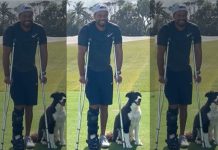 First Photo of Tiger Woods Post-Surgery Tiger Woods posted his first photo post surgery