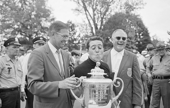 Gary Player wins the Wanamaker Trophy at the 1962 PGA Championship
