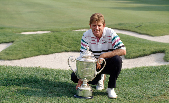 Nick Price wins the Wanamaker Trophy at the 1992 PGA Championship