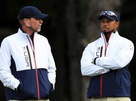 Vice-captains Steve Stricker and Tiger Woods