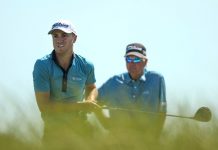 Justin Thomas Wearing Lineage Logistics Logo at PGA Championship Justin Thomas