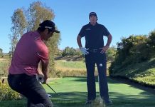 Watch Jon Rahm’s Crazy 4-Iron Flop Shot Over Phil Mickelson Jon Rahm Phil Mickelson