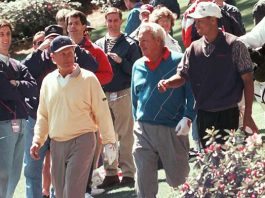 Jack Nicklaus, Arnold Palmer, and Tiger Woods