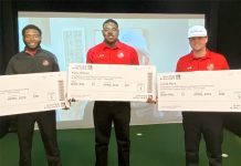 United Airlines, PGA Tour Donate Air Travel Credits to HBCU Golf Teams Chandler Parker, Kobe Wilson, and Jacob Byrd of the Winston Salem State University golf