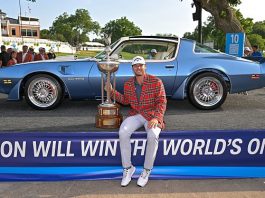 Sam Burns Wins 2022 Charles Schwab Challenge Car and Trophy