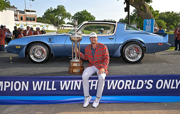 Sam Burns Wins 2022 Charles Schwab Challenge Car and Trophy