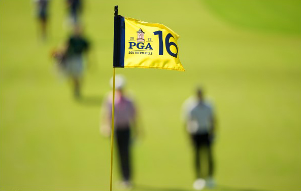 2022 PGA Championship Southern Hills 16th Hole Flag