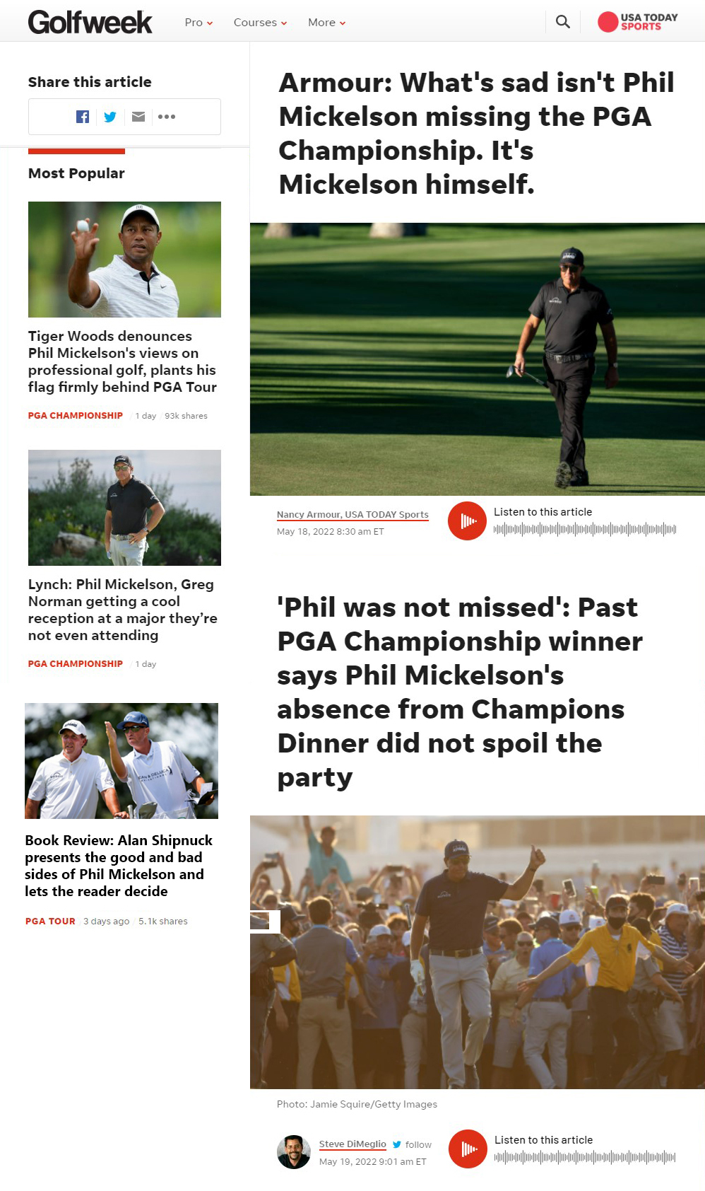 Golfweek Phil Mickelson Smear Campaign