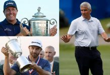 Jay Monahan Oddly Claims Hall of Famers Phil, DJ Seeking “Free Rides” PGA Tour Commissioner Jay Monahan Phil Mickelson and Dustin Johnson