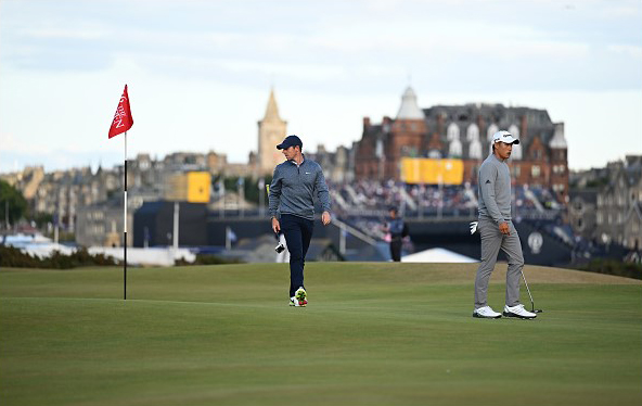 Rory McIlroy and Collin Morikawa The 2022 Open Championship