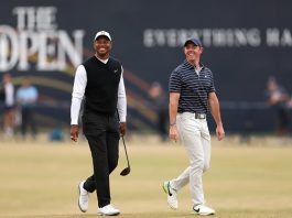Tiger Woods and Rory McIlroy The 2022 OPEN Championship