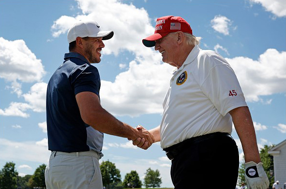 Brooks Koepka and Donald Trump 2022 LIV Golf Bedminster