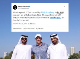 Rory McIlroy Dubai Middle East