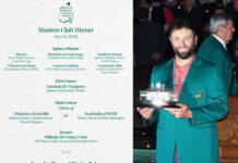 The Masters Publishes Jon Rahm’s Championship Dinner Menu Jon Rahm Masters Dinner Menu