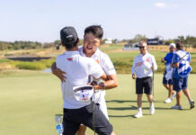 LIV Golf Team Q-Finals: Iron Heads, HyFlyers Produce Epic Come-From-Behind Upsets Iron Heads captain Kevin Na Jinichiro Kozuma LIV Golf Dallas