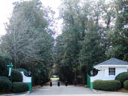 entrance to Augusta National Golf Club Hurricane Helene