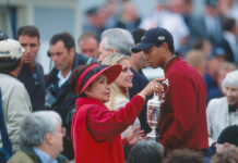 Citing Mother’s Death, Tiger Woods Won’t Play the Genesis Invitational 2025 Tiger Woods Mom Kultida Woods Dies 2000 British Open