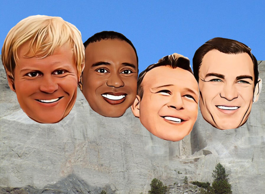 Golfs-Mount-Rushmore-Jack Nicklaus, Tiger Woods, Arnold Palmer, Ben Hogan