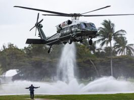 2025 LIV Golf Miami Trump Lands Marine One Doral