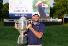 Scottie Scheffler Claims 2025 PGA Championship in Dominant Fashion at Quail Hollow 2025 PGA Championship Scottie Scheffler Wins Trophy Billboard